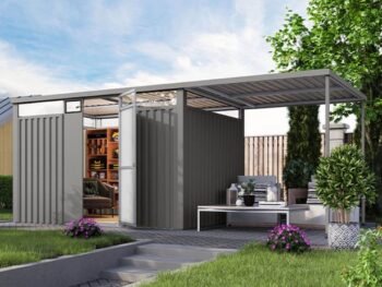 KOVINSKA VRTNA HIKA KARIBU OSTEN 3 SIV ALUMINIJ 330X220X215